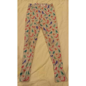 Jumping Beans Girl's Size 10 Gray Multicolor Bird Design Leggings